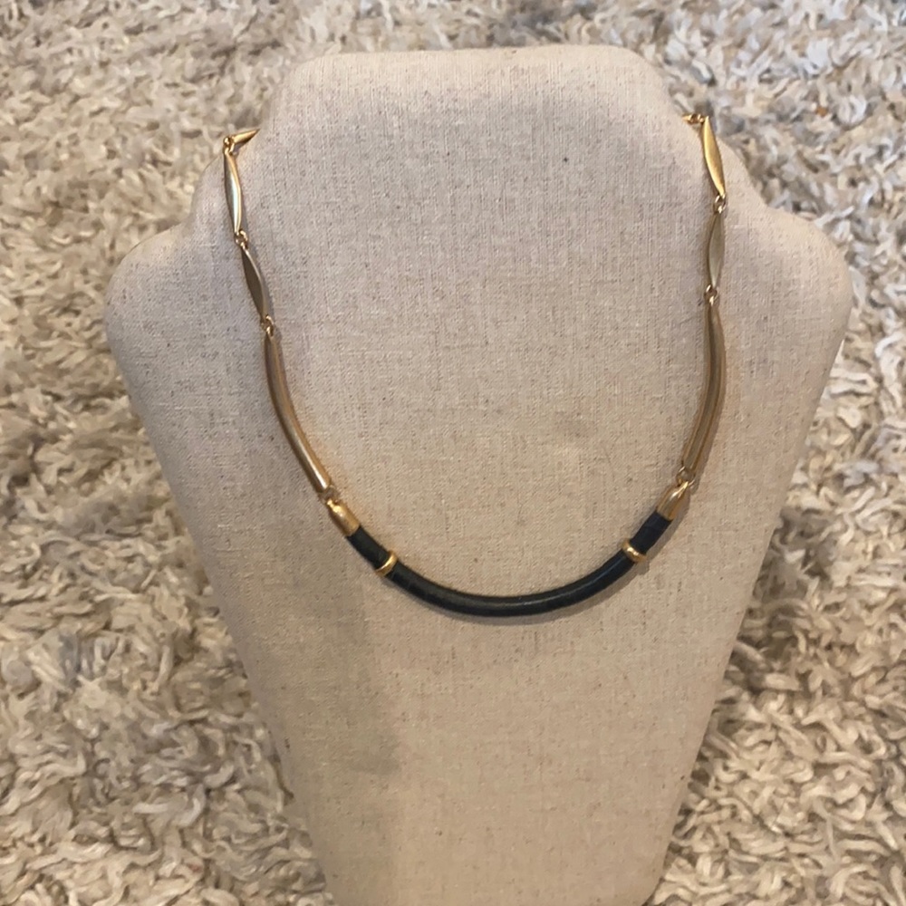 Stella & Dot black and gold necklace